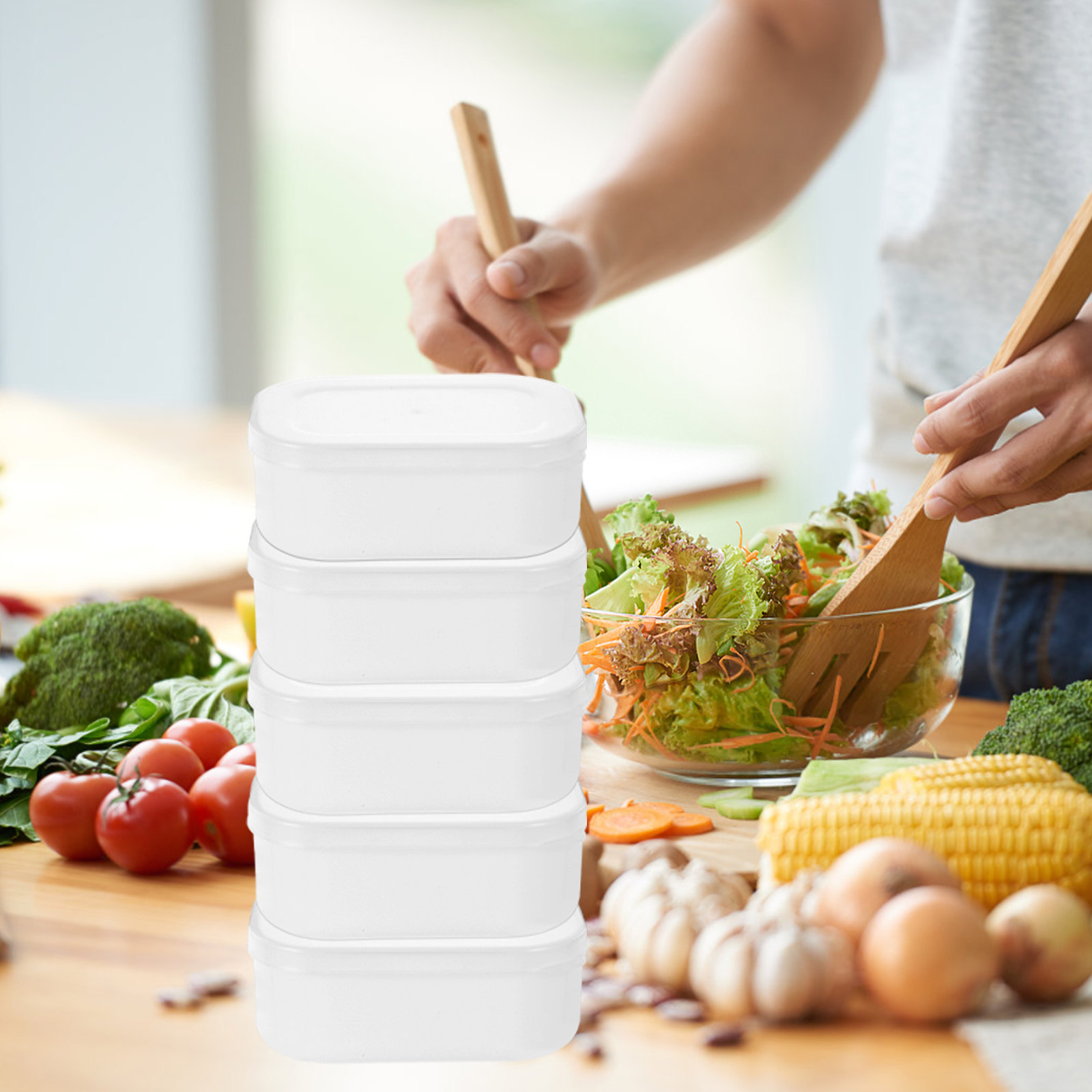 Meal Prep Diet - 5 Buah Kotak Penyimpanan Porsi Beras,