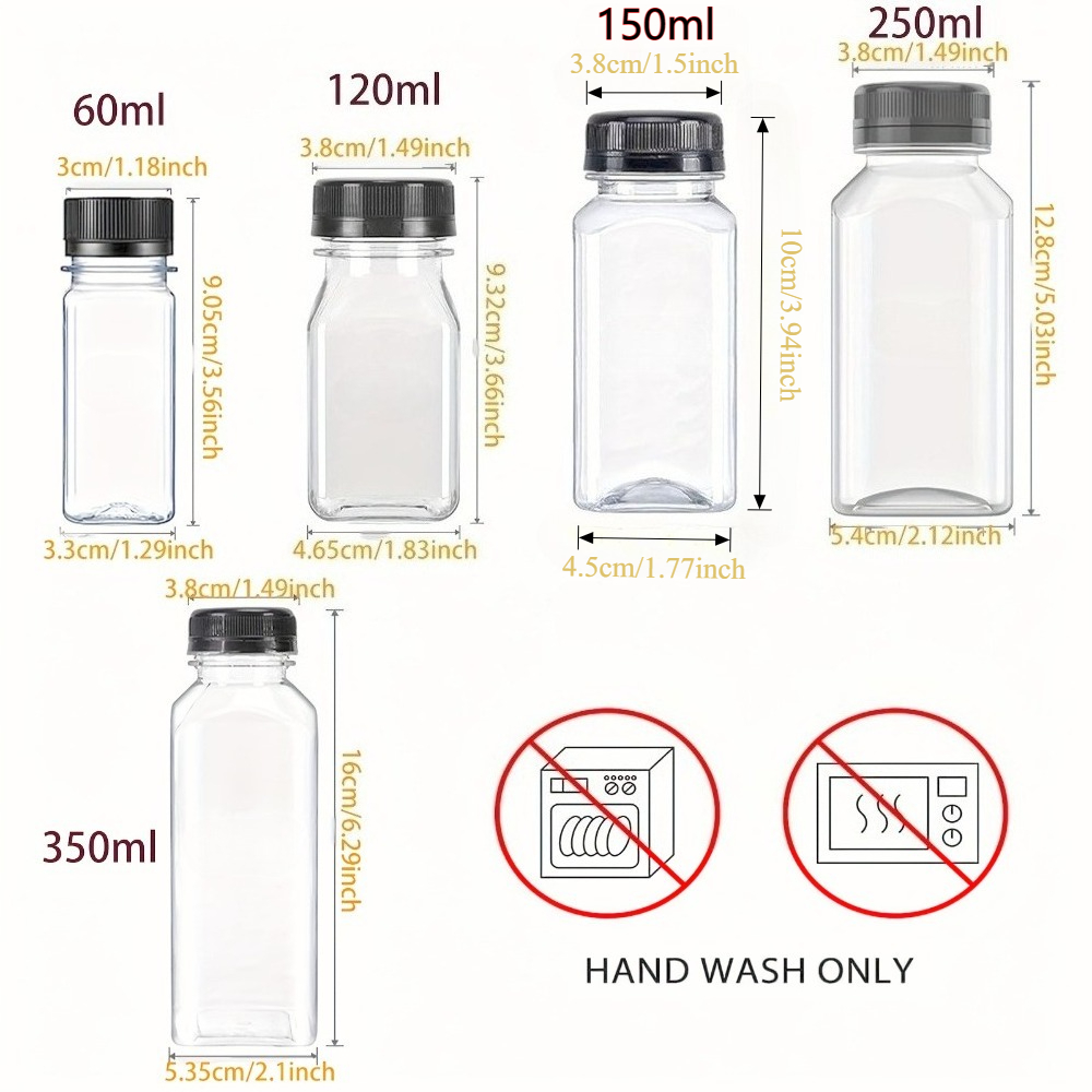 6 Buah Botol Jus Plastik Trans - Meal Prep Juice Bottles ulasan dan harga