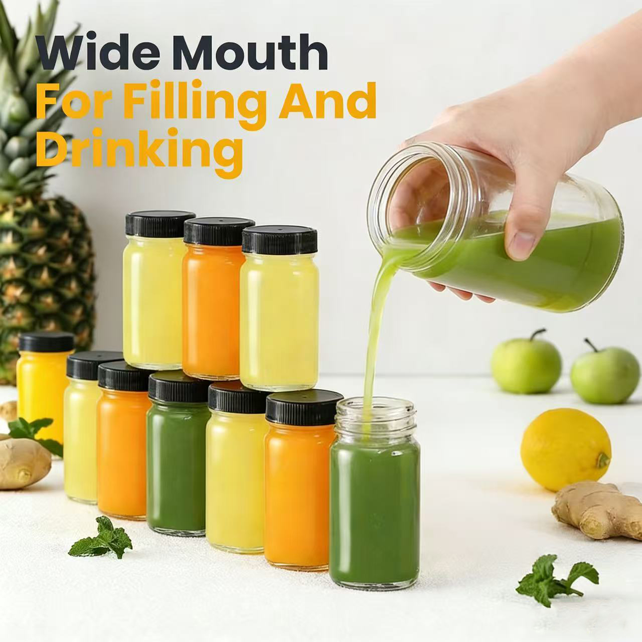 6 Buah 60Ml Botol Jus Kaca Tra - Meal Prep Juice Bottles ulasan dan harga